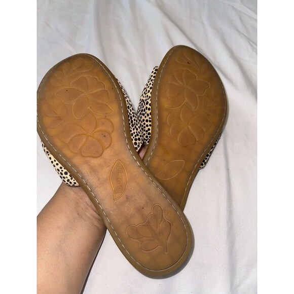 Born Alli Sandals Animal‎ Print Cheetah Flat Ankle Strap  Size 8 - Picture 6 of 6